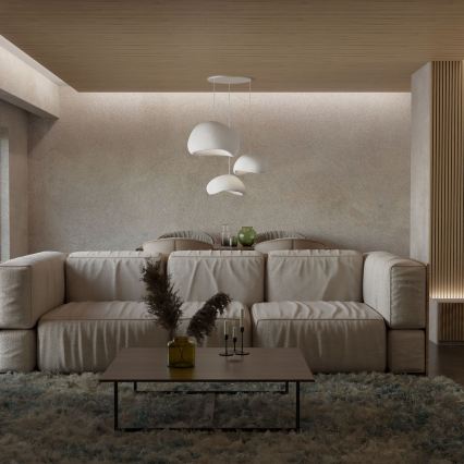 Brilagi - Hanglamp WABI SABI met kabel 3xE27/40W/230V Ø 76 cm wit