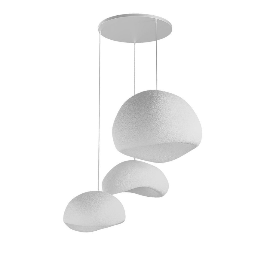Brilagi - Hanglamp WABI SABI met kabel 3xE27/40W/230V Ø 76 cm wit