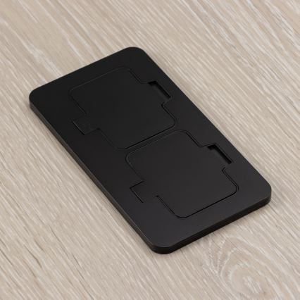Brilagi - Inbouw dubbel stopcontact voor keuken INBOX IP55, zwart, rechthoekig