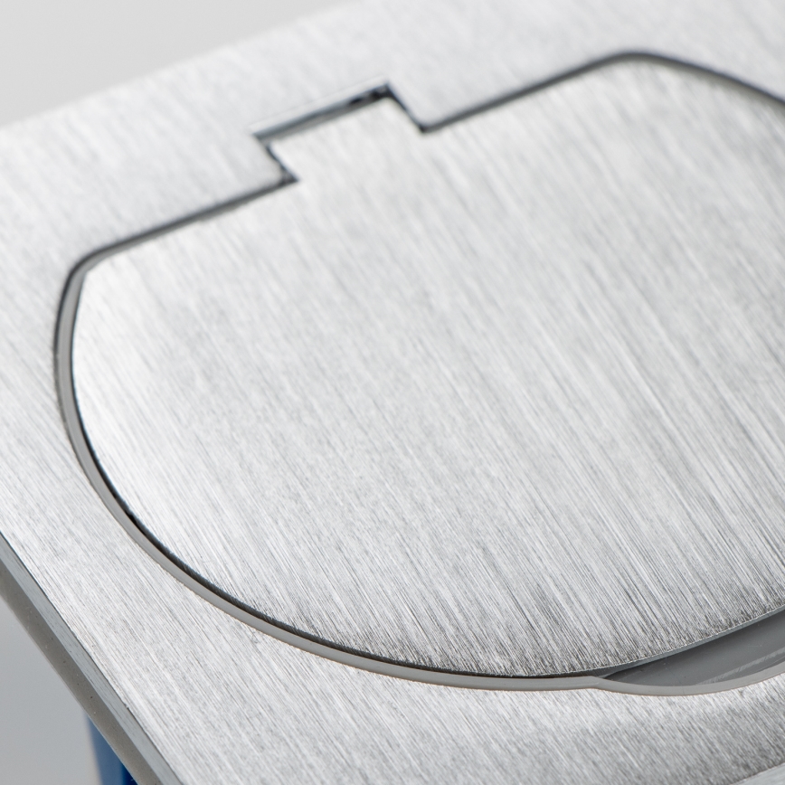 Brilagi - Inbouw dubbele wandcontactdoos voor keuken INBOX IP55, zilver, rechthoekig