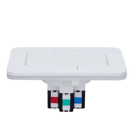 Brilagi - Inbouw vloercontactdoos voor buiten IP55 wit rechthoekig