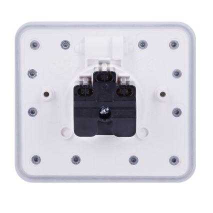 Brilagi - Inbouw vloercontactdoos voor buiten IP55 wit rechthoekig