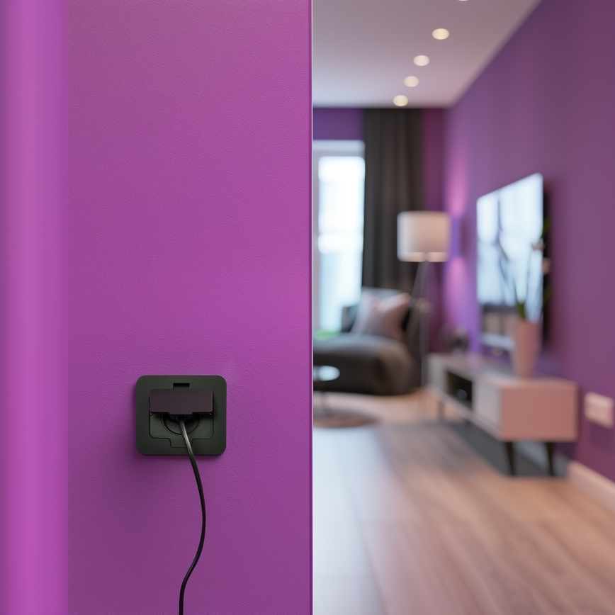 Brilagi - Inbouw vloercontactdoos voor buiten IP55, zwart, rechthoekig