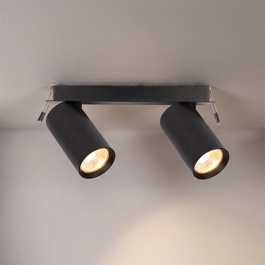 Brilagi - inbouwarmatuur SELE 2xGU10/30W/230V zwart