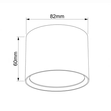 BRILAGI - Inbouwspot SMOOTH 1xGX53/15W/230V 60x82 mm bruin