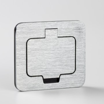 Brilagi - INBOX inbouwstopcontact voor keuken IP55, mat chroom, rechthoekig