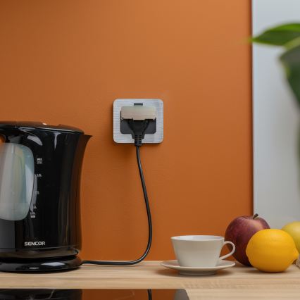 Brilagi - INBOX inbouwstopcontact voor keuken IP55, mat chroom, rechthoekig