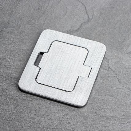 Brilagi - INBOX inbouwstopcontact voor keuken IP55, mat chroom, rechthoekig