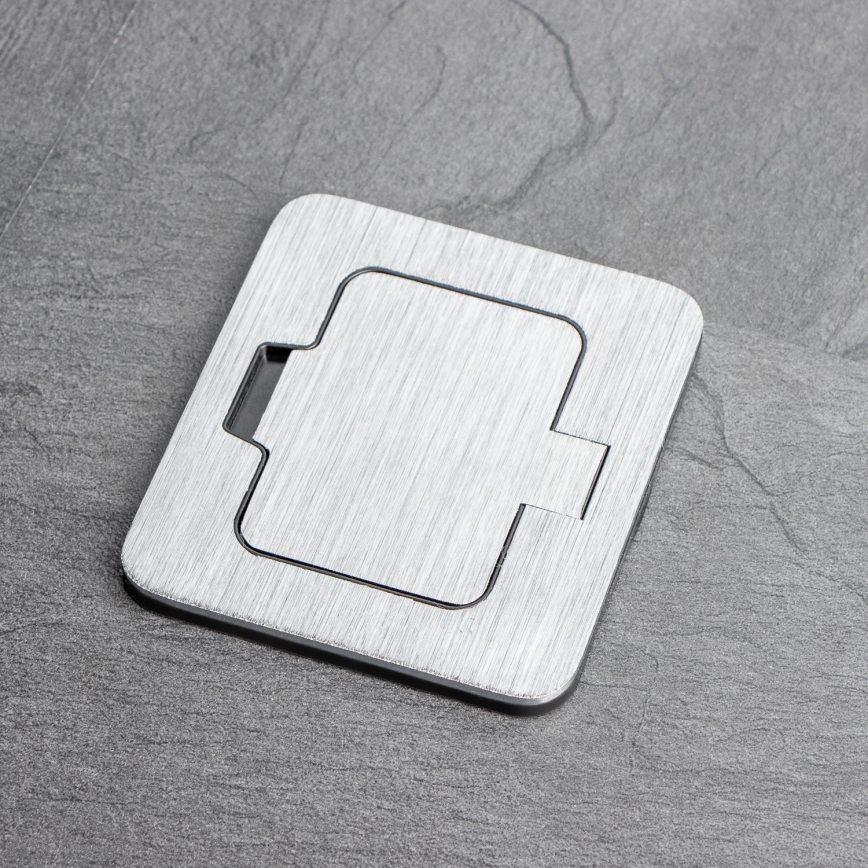 Brilagi - INBOX inbouwstopcontact voor keuken IP55, mat chroom, rechthoekig