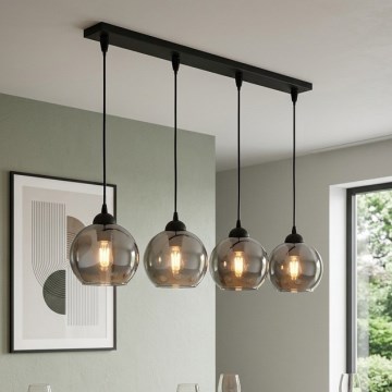 Brilagi - Kabelhanglamp DIOR 4xE27/60W/230V zwart/rookgrijs