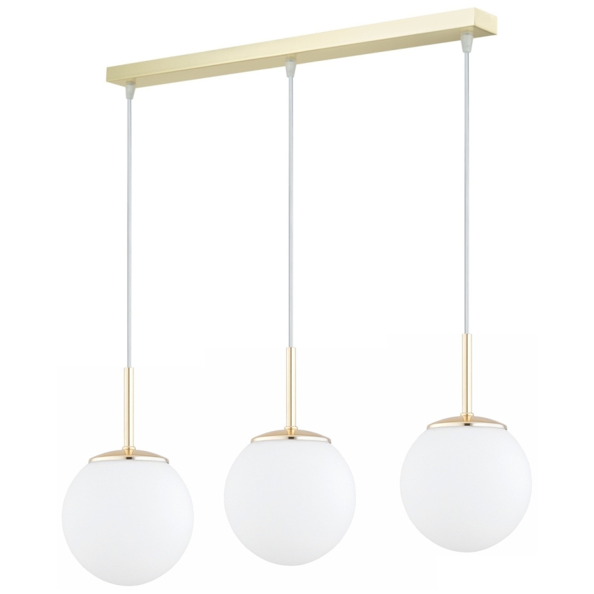 Brilagi - Kabelhanglamp MILO 3xE27/60W/230V goudkleurig