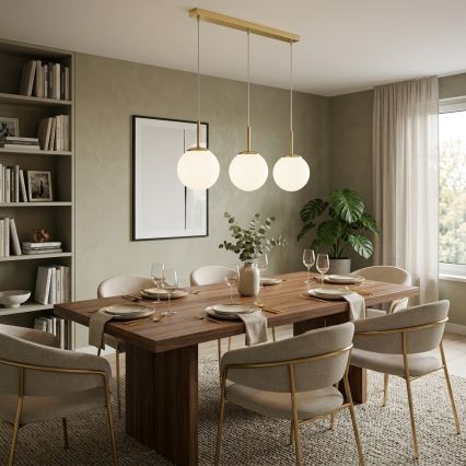 Brilagi - Kabelhanglamp MILO 3xE27/60W/230V goudkleurig