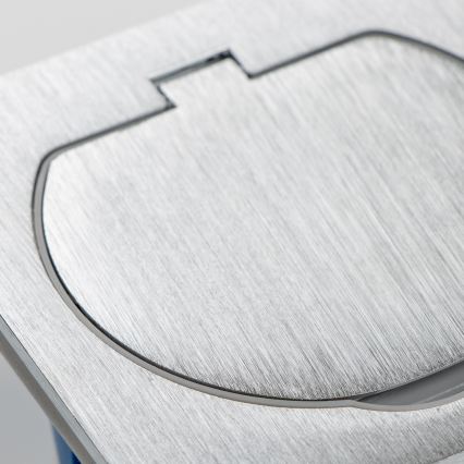 Brilagi - Keuken inbouwstopcontact INBOX IP55 mat chroom vierkant