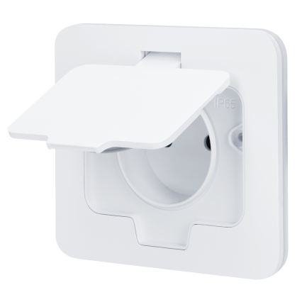 Brilagi - Keuken inbouwstopcontact INBOX IP55, wit, rechthoekig
