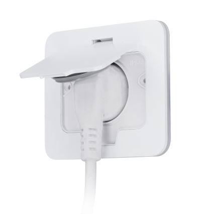 Brilagi - Keuken inbouwstopcontact INBOX IP55, wit, rechthoekig
