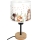 Brilagi - Kinder tafellamp BOBO WOOD 1xE27/25W/230V eik/zwart/wit/dierenmotief