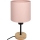 Brilagi - Kinder-tafellamp BOBO WOOD 1xE27/25W/230V eiken/zwart/roze