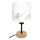 Brilagi - Kinderbureaulamp BOBO WOOD 1xE27/25W/230V eik/zwart/crème/konijntjes