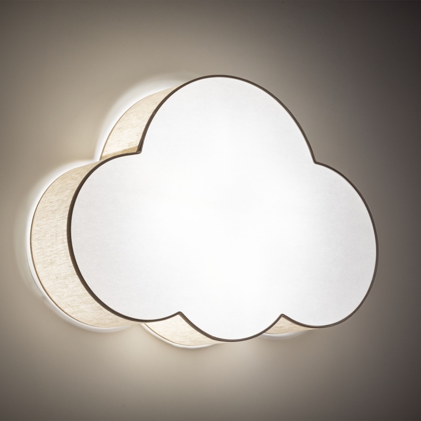 Brilagi - Kinderplafondlamp NIMBUS LINEN 4xE27/15W/230V 46x63 cm beige