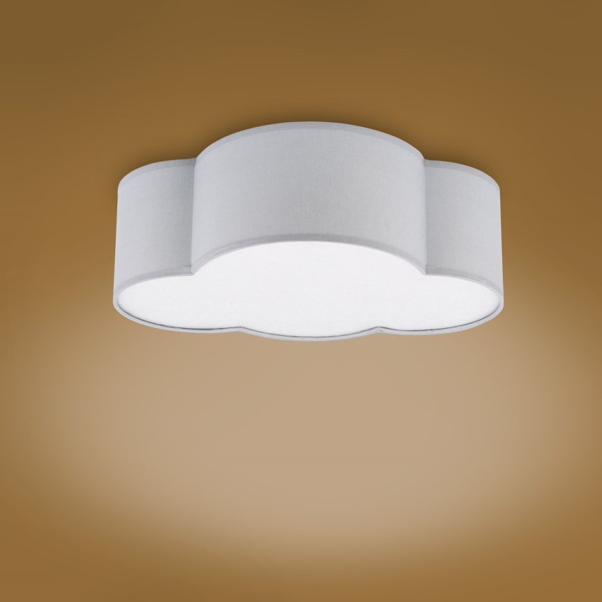 Brilagi - Kinderplafondlamp NIMBUS MINI 2xE27/15W/230V 31x43 cm grijs