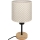 Brilagi - Kindertafellamp BOBO WOOD 1xE27/25W/230V eik/zwart/beige/stippen