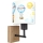 Brilagi - Kinderwandlamp BOBO WOOD 1xE27/25W/230V eik/zwart/wit/dieren