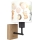 Brilagi - Kinderwandlamp BOBO WOOD 1xE27/25W/230V eik/zwart/wit/dierenmotief