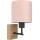 Brilagi - Kinderwandlamp BOBO WOOD 1xE27/25W/230V eiken/zwart/roze