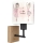 Brilagi - Kinderwandlamp BOBO WOOD 1xE27/25W/230V eiken/zwart/wit/roze/balletschoentjes