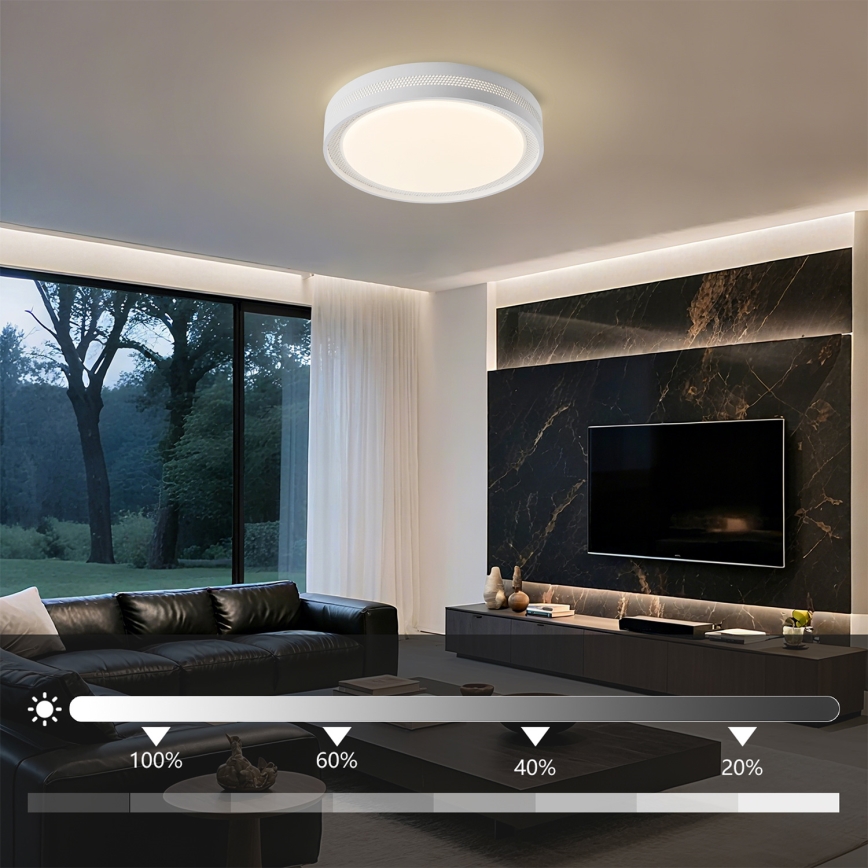 Brilagi - LED-dimbare plafondlamp KREON LED/54W/230V 3000-6000K zwart Ø 38 cm + afstandsbediening