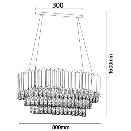 Brilagi - Kroonluchter aan kabel CARLOS 10xE14/40W/230V