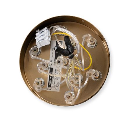 Brilagi - Kroonluchter aan kabel GLOBE 10xE14/15W/230V wit