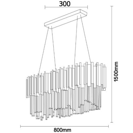 Brilagi - Kroonluchter aan kabel PLAZA 10xE14/40W/230V