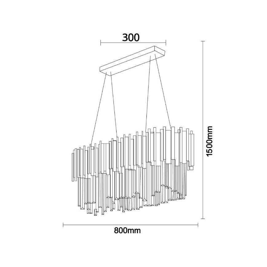 Brilagi - Kroonluchter aan kabel PLAZA 10xE14/40W/230V