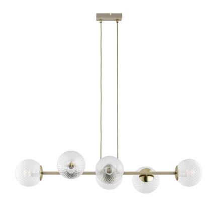 Brilagi - Kroonluchter aan kabel STELLA 6xE27/60W/230V beige/goud