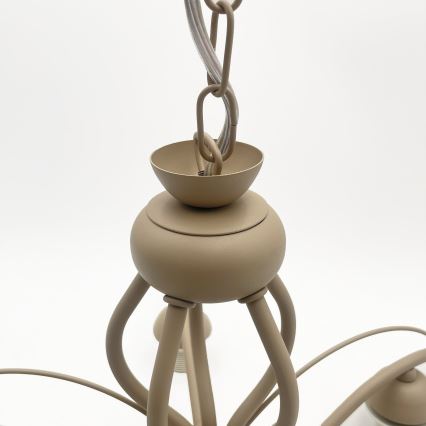 Brilagi - Kroonluchter aan ketting ANTICO MODERN 5xE27/60W/230V beige