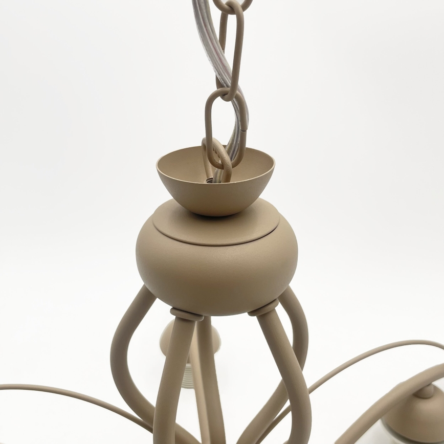 Brilagi - Kroonluchter aan ketting ANTICO MODERN 5xE27/60W/230V beige
