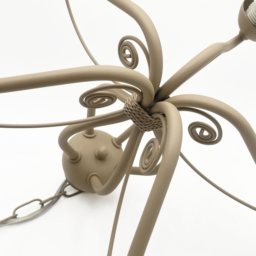 Brilagi - Kroonluchter aan ketting ANTICO MODERN 5xE27/60W/230V beige