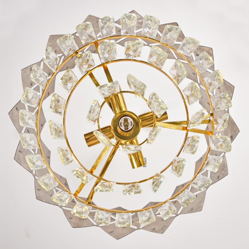 Brilagi - Kroonluchter aan ketting CRISTAL 5xE14/40W/230V Ø 38 cm goud/zwart