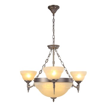 Brilagi - Kroonluchter aan ketting DAHLIA 6xE27/40W/230V, diameter 74 cm, messing