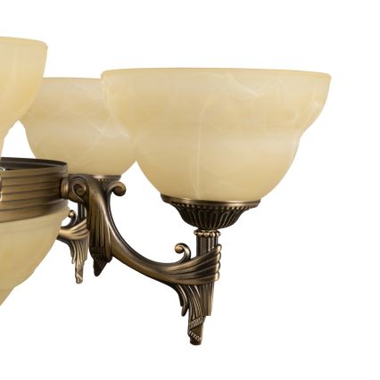 BRILAGI - Kroonluchter aan ketting DAHLIA 9xE27/40W/230V Ø 74 cm messing