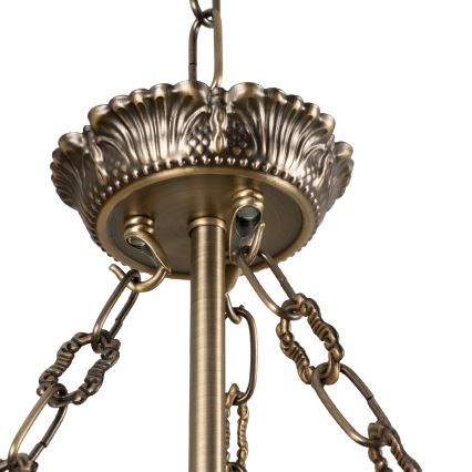 BRILAGI - Kroonluchter aan ketting DAHLIA 9xE27/40W/230V Ø 74 cm messing