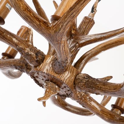 Brilagi - Kroonluchter aan ketting DEER 6xE14/10W/230V Ø 70 cm, geweien