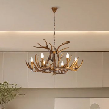 BRILAGI - Kroonluchter aan ketting DEER 6xE14/10W/230V Ø 80 cm gewei