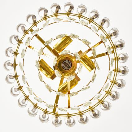 Brilagi - Kroonluchter aan ketting ECLIPSE 5xE14/10W/230V Ø 38 cm goud