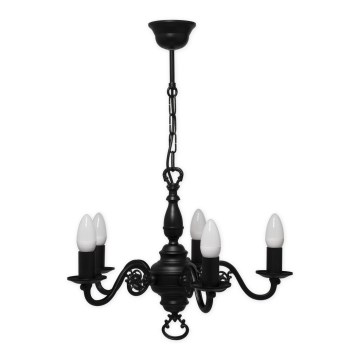 Brilagi - Kroonluchter aan ketting IMPERO 5xE14/60W/230V zwart