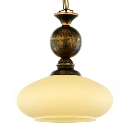 Brilagi - Kroonluchter aan ketting MOLLERO 1xE27/15W/230V Ø 24 cm brons/patina