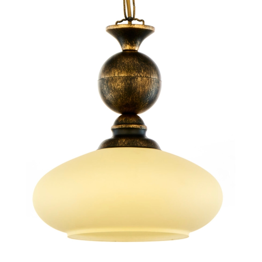 Brilagi - Kroonluchter aan ketting MOLLERO 1xE27/15W/230V Ø 24 cm brons/patina