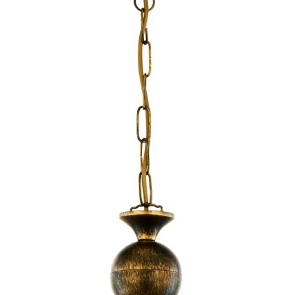 Brilagi - Kroonluchter aan ketting MOLLERO 1xE27/15W/230V Ø 24 cm brons/patina