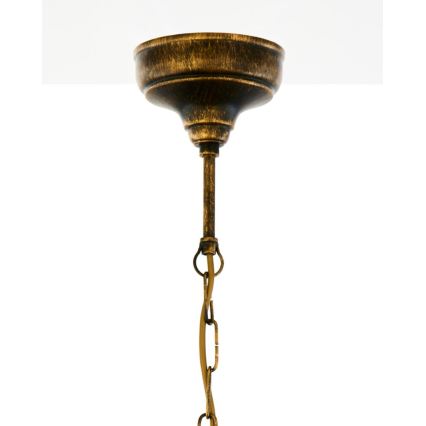 Brilagi - Kroonluchter aan ketting MOLLERO 1xE27/15W/230V Ø 24 cm brons/patina